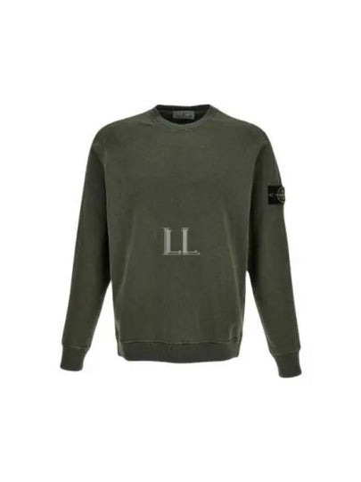 Logo Patch Crew Neck Sweatshirt Musk - STONE ISLAND - BALAAN 2