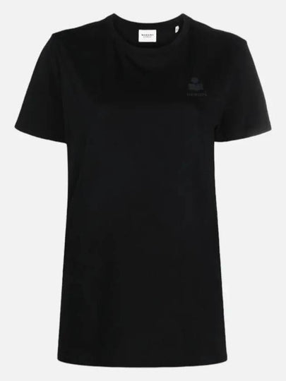 Aby Logo Short Sleeve T-Shirt Black - ISABEL MARANT - BALAAN 2