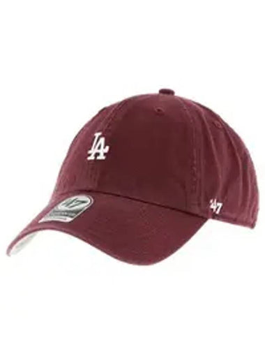 LA Dodgers Small Logo Ball Cap Red - 47BRAND - BALAAN 1