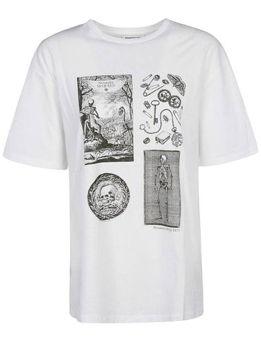 Print Short Sleeve T-shirt White - ALEXANDER MCQUEEN - BALAAN 1