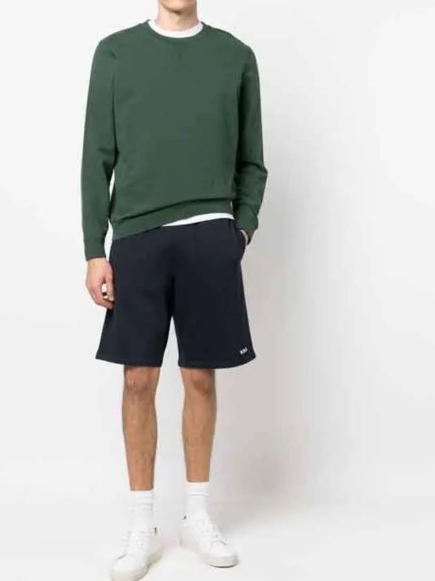 Men's Logo Drawstring Waist Track Shorts Dark Navy - A.P.C. - BALAAN 2