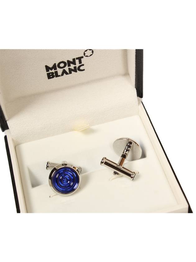 Urban Spirit Cufflinks Silver Blue - MONTBLANC - BALAAN 3