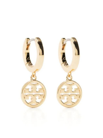 Miller Huggie Hoop Earrings Gold - TORY BURCH - BALAAN 1