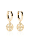 Miller Huggie Hoop Earrings Gold - TORY BURCH - BALAAN 1