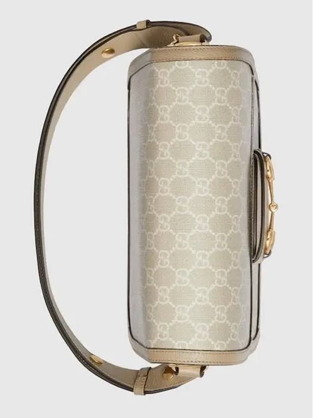 Horsebit 1955 Canvas Small Shoulder Bag White Beige - GUCCI - BALAAN 7