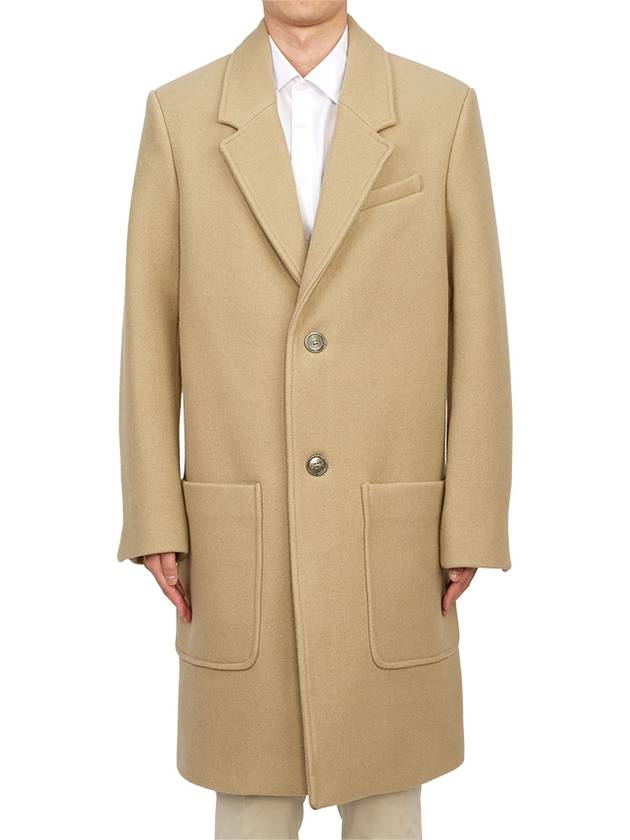 Two Button Wool Single Coat Champagne - AMI - BALAAN 2