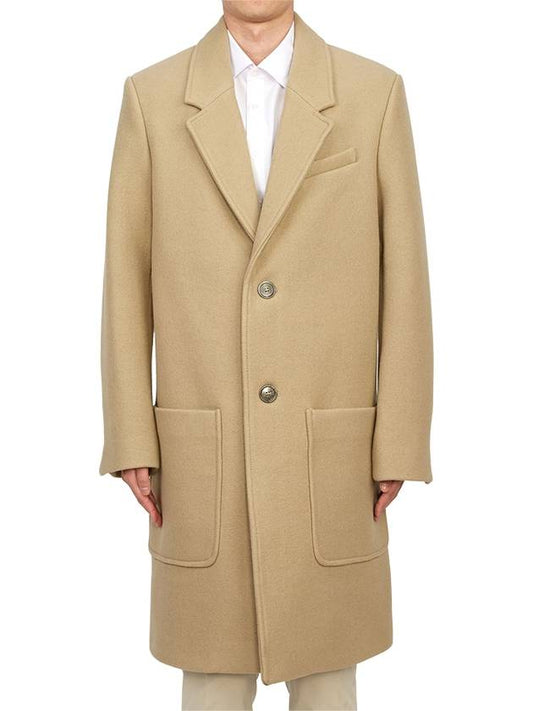 Two Button Wool Single Coat Champagne - AMI - BALAAN 2