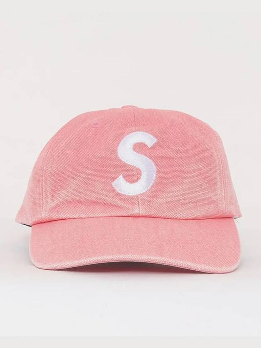 S logo pigment 6 panel men denim cap FW24H28 BRT PINK - SUPREME - BALAAN 1