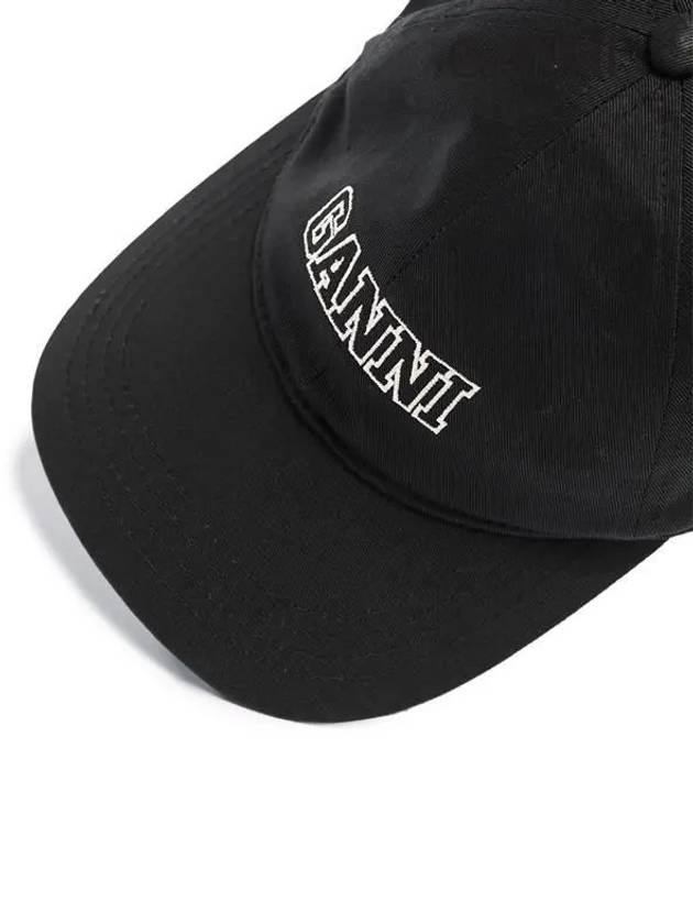 Embroid Logo Ball Cap Black - GANNI - BALAAN 6