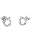 Gancini Crystal Small Earrings Silver - SALVATORE FERRAGAMO - BALAAN 2