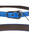 Intrecciato Leather Belt Metal Blue - BOTTEGA VENETA - BALAAN 4