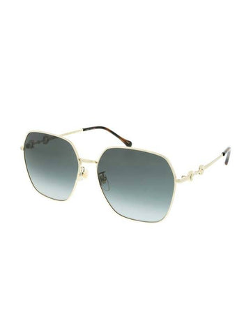 Eyewear Square Metal Sunglasses Gold Grey - GUCCI - BALAAN 1