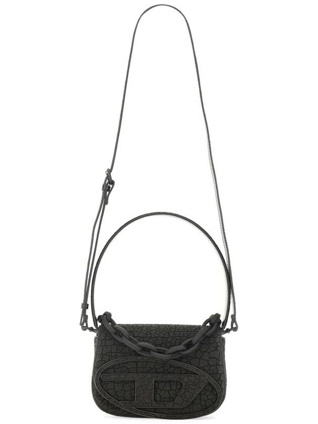 1DR Iconic Leather Shoulder Bag Black - DIESEL - BALAAN 5