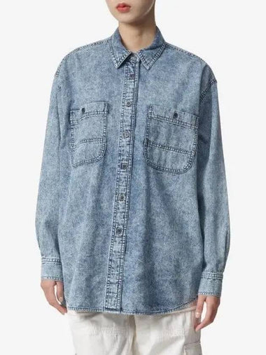 Veraine Shirt Blue CH0004FAAIH38E30BU - ISABEL MARANT - BALAAN 1