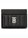 Lola Quilted Card Wallet Black - BURBERRY - BALAAN 2