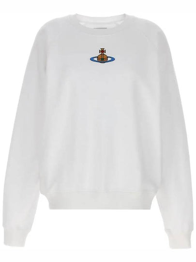 ORB Logo Crewneck Sweatshirt White - VIVIENNE WESTWOOD - BALAAN 2