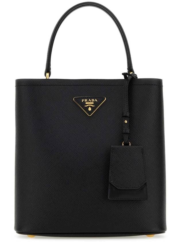 Pannier Saffiano Leather Medium Tote Bag Black - PRADA - BALAAN 1