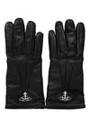 ORB Silver Logo Gloves Black - VIVIENNE WESTWOOD - BALAAN 6