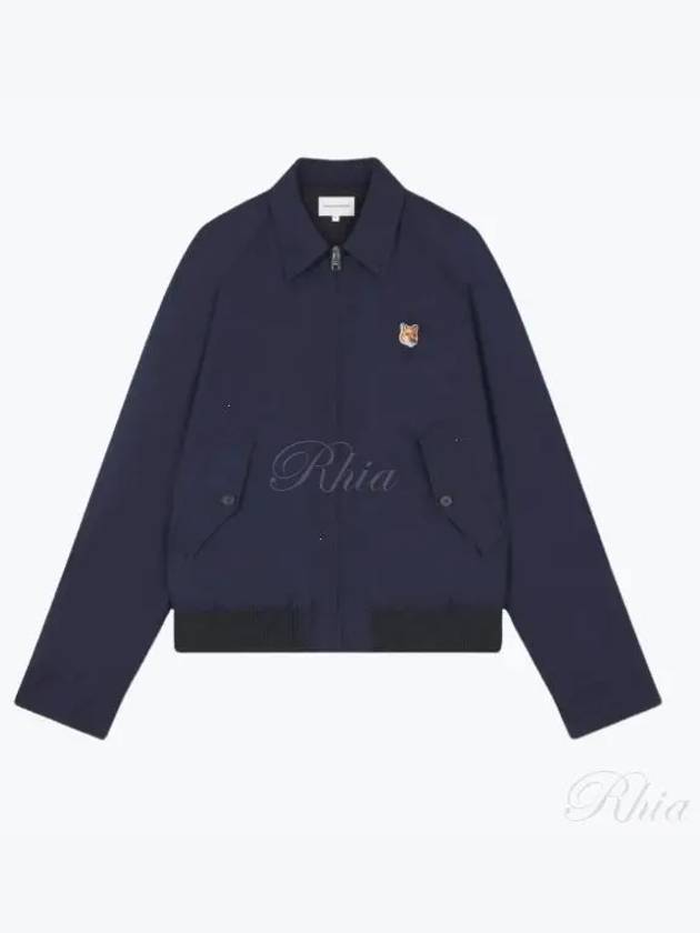 Harrington Zip-Up Jacket Navy - MAISON KITSUNE - BALAAN 2