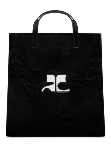 Heritage Leather Tote Bag Black - COURREGES - BALAAN 1