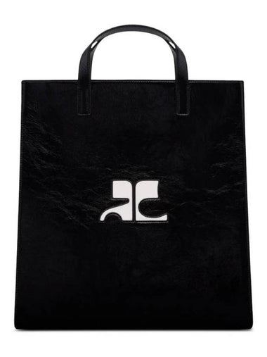 Heritage Leather Tote Bag Black - COURREGES - BALAAN 1