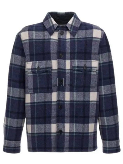 Kervon Check Shirt Jacket Faded Night - ISABEL MARANT - BALAAN 2