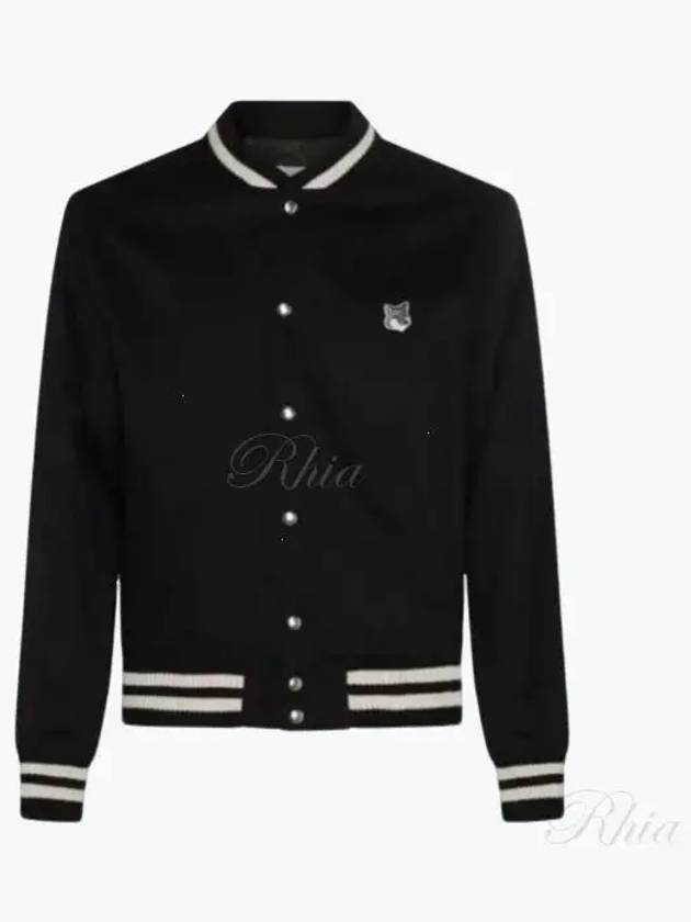 Cotton Satin Teddy Jacket Black - MAISON KITSUNE - BALAAN 2