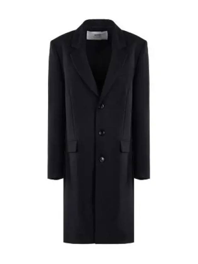 Men's Virgin Wool Single Coat Black - AMI - BALAAN 2