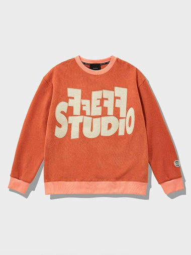 Applique Embroidery Logo Sweatshirt Brick - FFEFF STUDIO - BALAAN 1