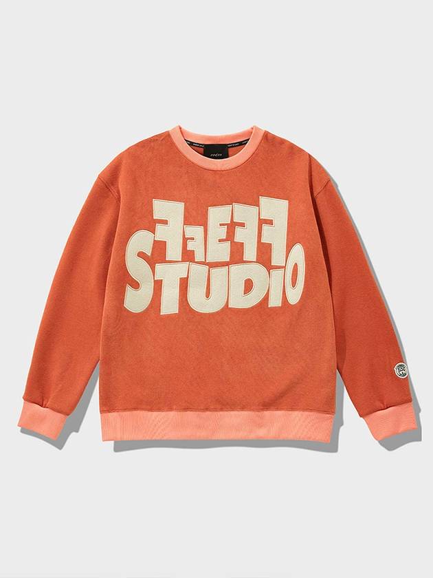 Applique embroidered logo sweatshirt brick - FFEFF STUDIO - BALAAN 1