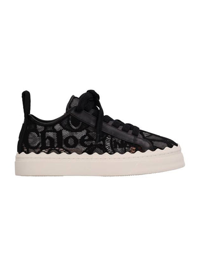 Lauren Lace Low Top Sneakers Black - CHLOE - BALAAN 2