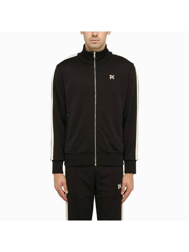 Monogram Classic Track Jacket Black - PALM ANGELS - BALAAN 1