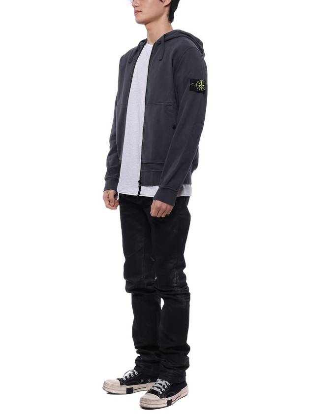 Compass Logo Patch Zip Up Hoodie Grey - STONE ISLAND - BALAAN 5