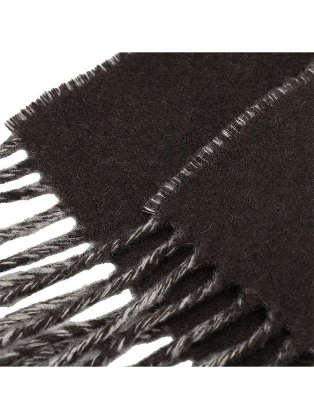 Lecharpe Fringe Logo Virgin Wool Muffler Brown - JACQUEMUS - BALAAN 5