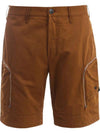 Pocket Shadow Cargo Shorts Brown - STONE ISLAND - BALAAN.