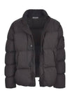 Garment Dyed Crinkle Reps Down Padding Black - STONE ISLAND - BALAAN 7