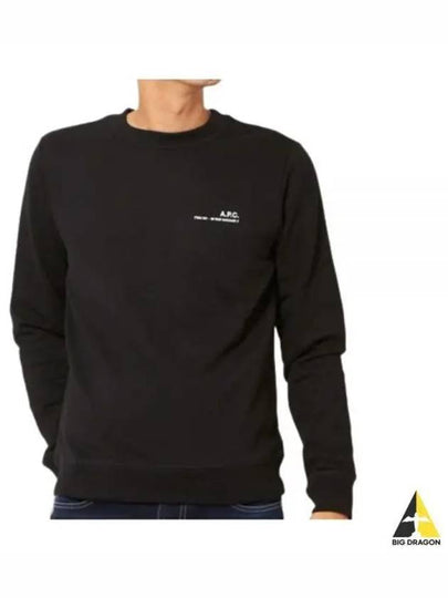 Men's Item Logo Sweatshirt Black - A.P.C. - BALAAN 2