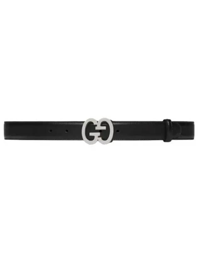 GG Superme Monogram Leather Buckle Belt - GUCCI - BALAAN 2