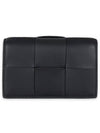 Women's Intrecciato Cassette Card Wallet Black - BOTTEGA VENETA - BALAAN 2