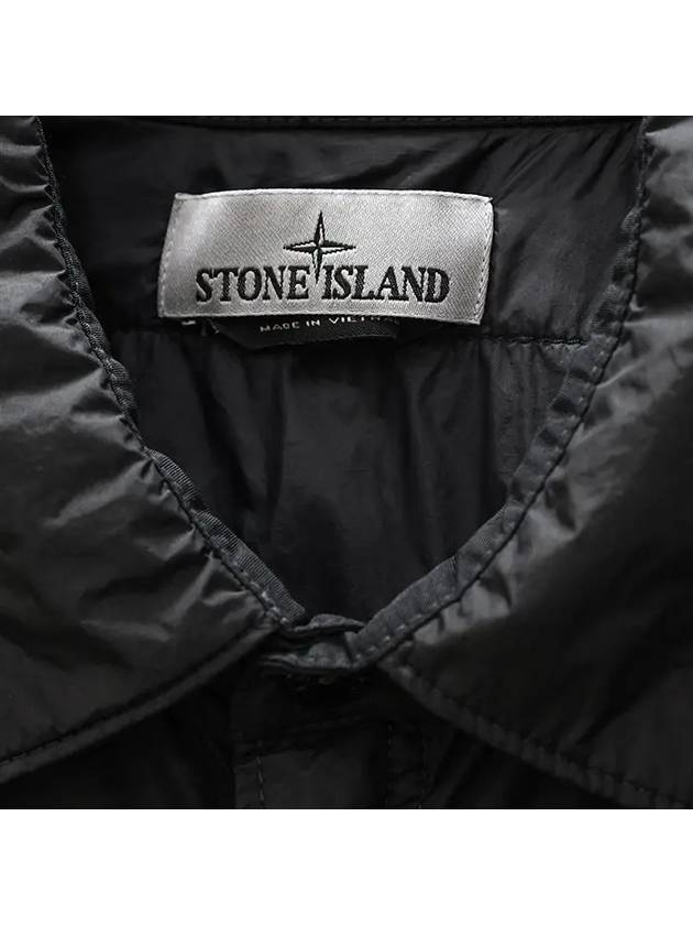 Logo Patch Zip Up Jacket Black - STONE ISLAND - BALAAN 3