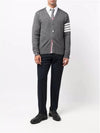 Men's Sustainable Classic Diagonal Wool Cardigan Medium Grey - THOM BROWNE - BALAAN 6