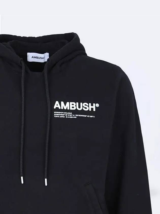 Men's Logo Workshop Hoodie Black - AMBUSH - BALAAN.