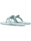 Women's Metal Miller Soft Flip Flops Light Blue - TORY BURCH - BALAAN 3