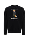 Logo Print Sweatshirt Black - BARBOUR - BALAAN 2