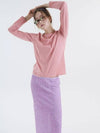 Round tee long sleeve tshirt pink orange 0110 - VOYONN - BALAAN 8