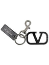 V Logo Signature Key Ring Black - VALENTINO - BALAAN 1