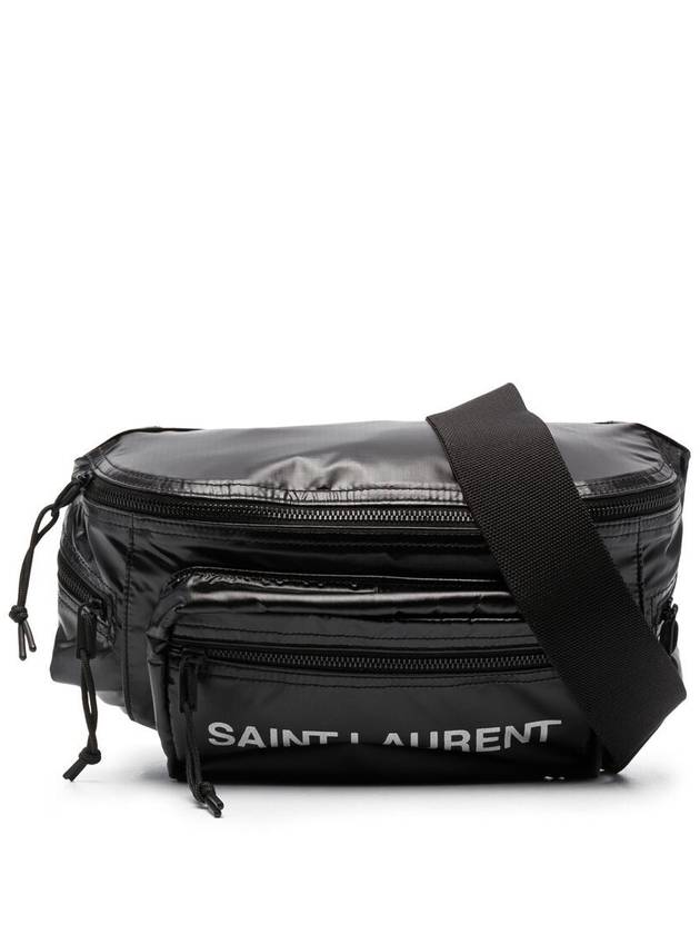 Nylon Logo Nuxx Cross Bag Black - SAINT LAURENT - BALAAN 9