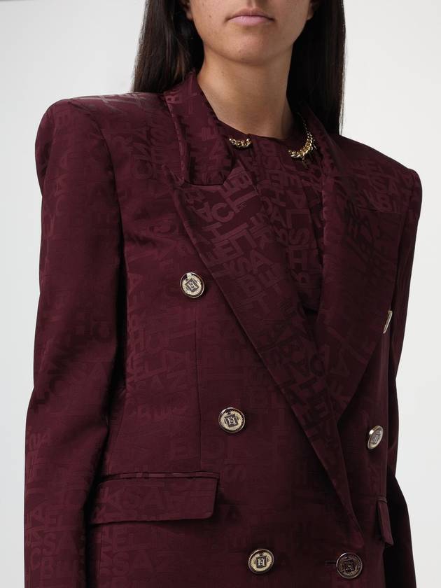 Blazer Elisabetta Franchi in viscosa con logo jacquard - ELISABETTA FRANCHI - BALAAN 4