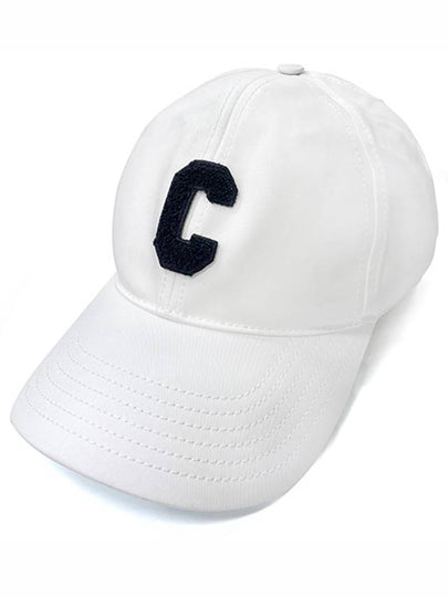 Initial C Patch Cotton Ball Cap White - CELINE - BALAAN 2