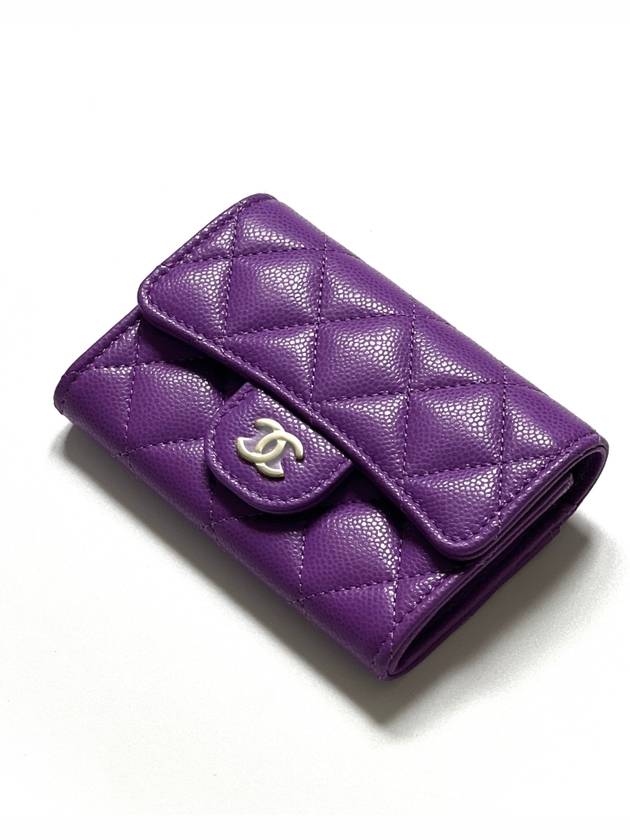 24SS Classic Caviar Zipper Card Wallet Bora AP4096 Knockknock - CHANEL - BALAAN 6